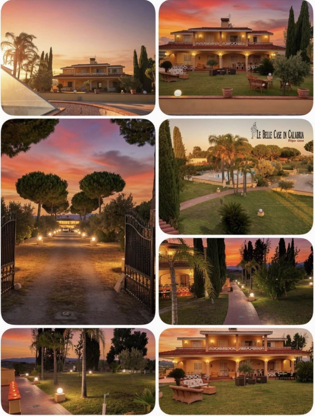 Le domaine au coucher du soleil